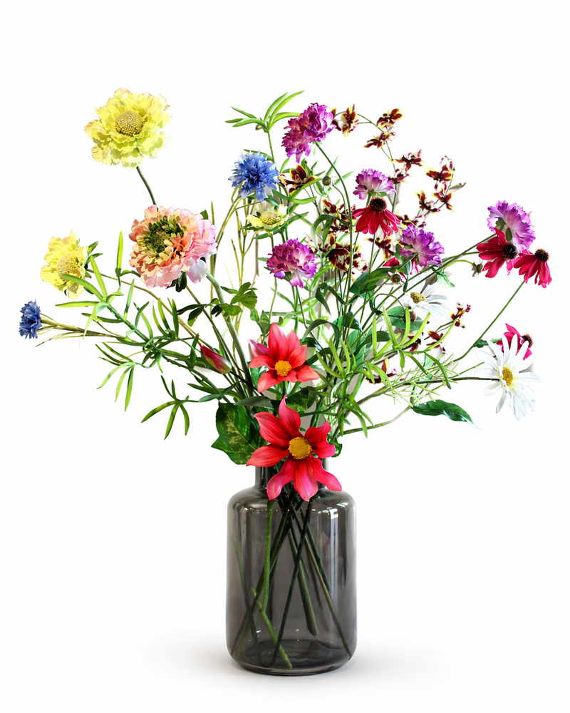 Vaas Zwart - Geschikt voor kunstbloemen - 25 cm