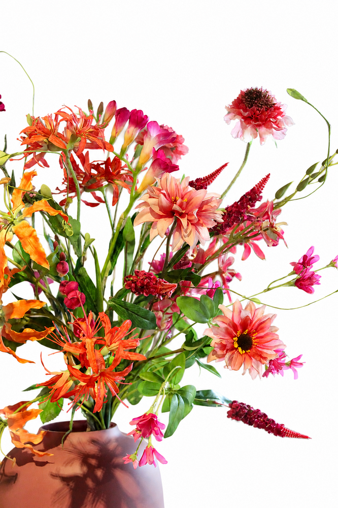 Zijden kunstbloemen boeket Indian Summer
