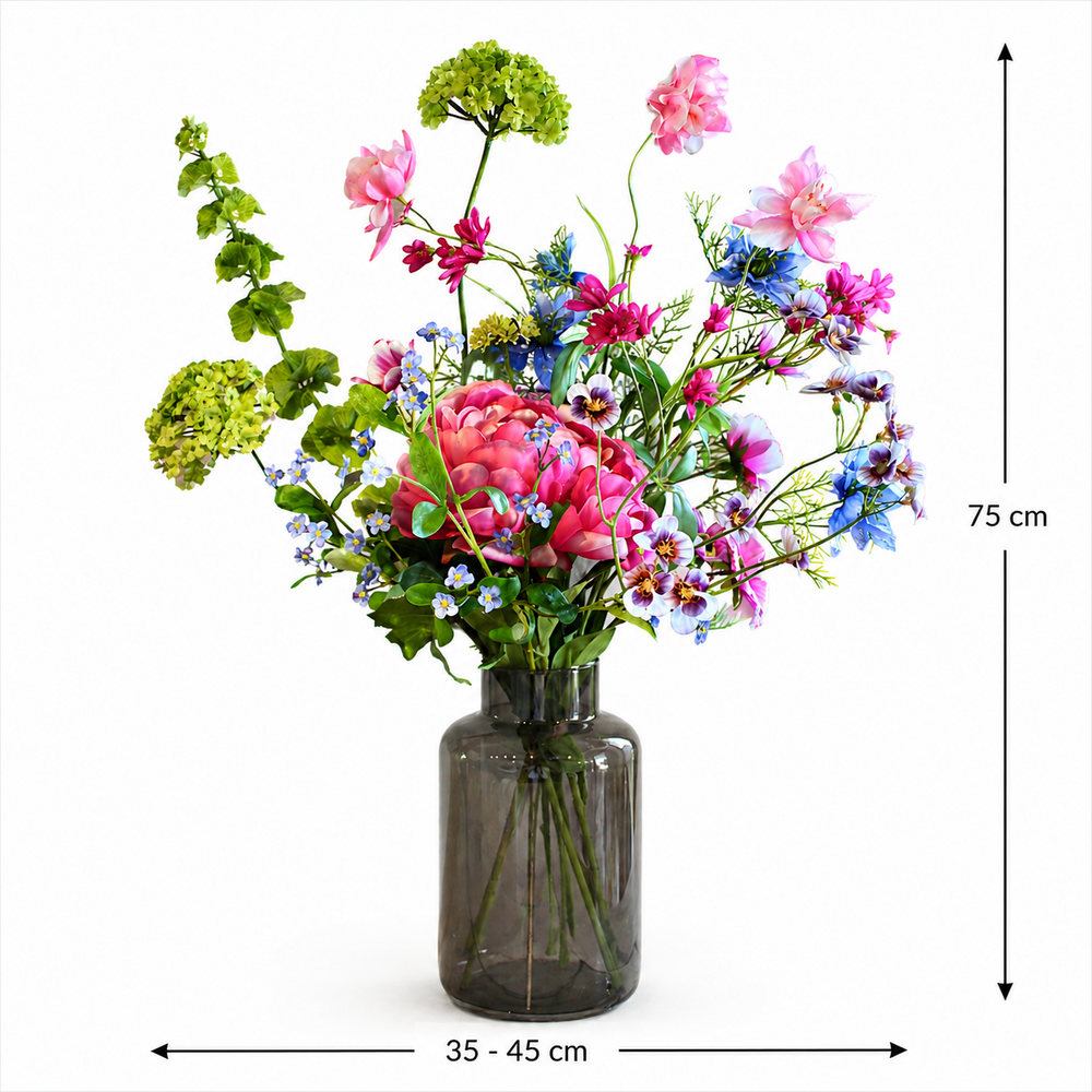 Boeket Fleur met Pioenroos 75 cm Boeket Fleur met Pioenroos 75 cm
