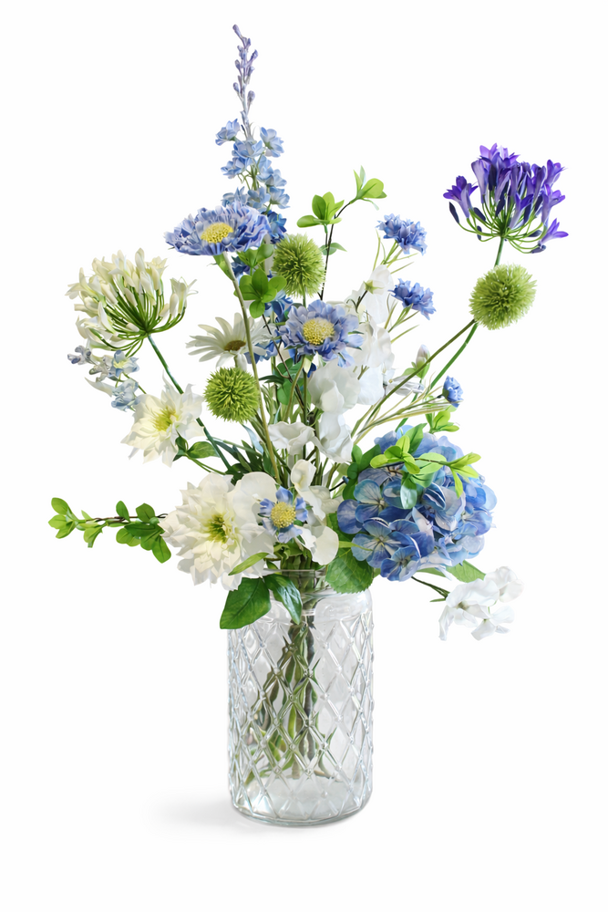 Boeket Blauw - Wit