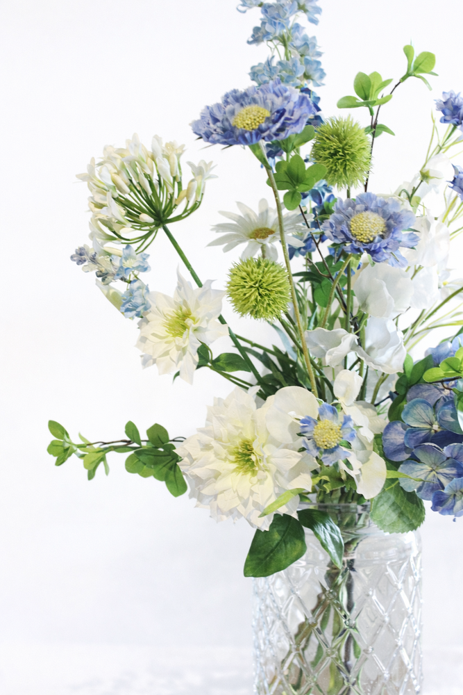 Boeket Blauw - Wit