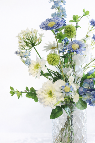 Boeket Blauw - Wit