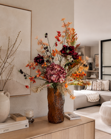 Zijden kunstbloemen boeket Cosy Zijden kunstbloemen boeket Cosy