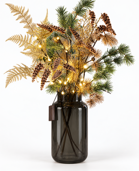 Warm Gouden Kerstboeket met Verlichting Warm Gouden Kerstboeket met Verlichting