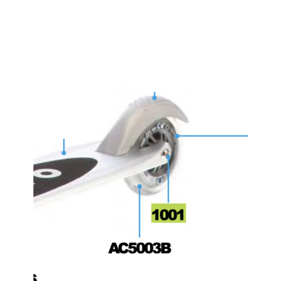 Wheel bolt 2-wheel scooter (1001)