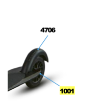 Wheel bolt 2-wheel scooter (1001)