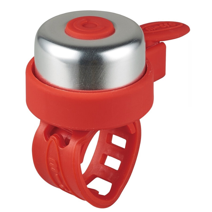 Sonnette Micro - adaptée à toutes les trottinettes et vélos - fixation facile - Rouge