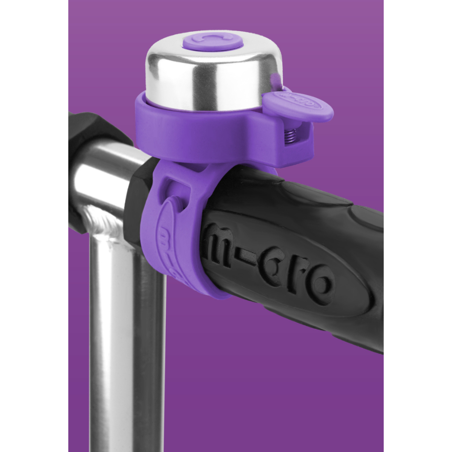 Micro Bell - suitable for all scooters and bikes - easy attachment - Purple