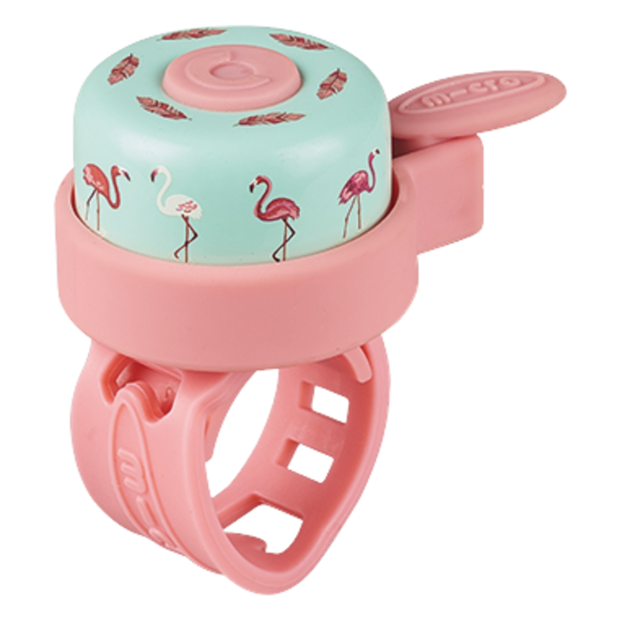 Micro Bell - suitable for all scooters and bikes - easy attachment - Mint Flamingo