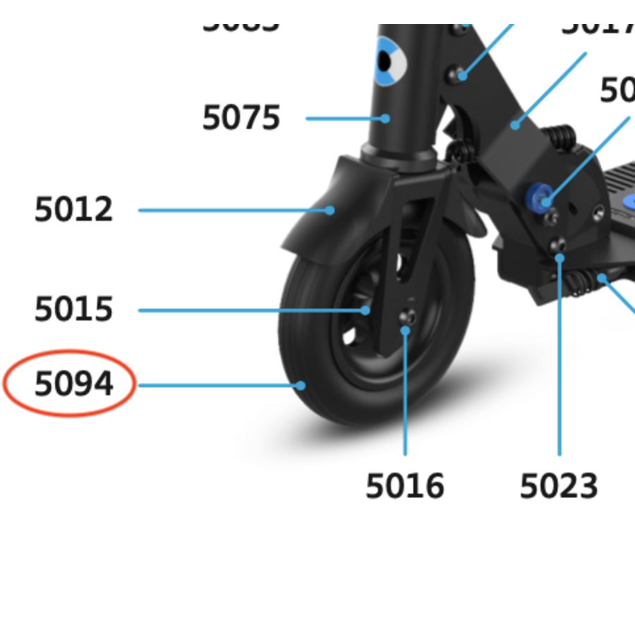 voorwiel Micro Falcon - eKick - emicro - Elektrische step (5094)