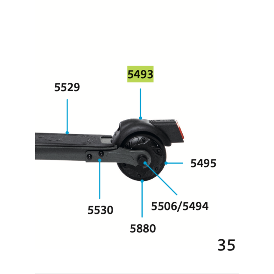 Back brake unit Colibri (5493)