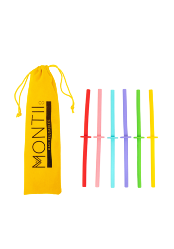 MontiiCo Montii Straws - Silicone Mini Stopper Straw Set