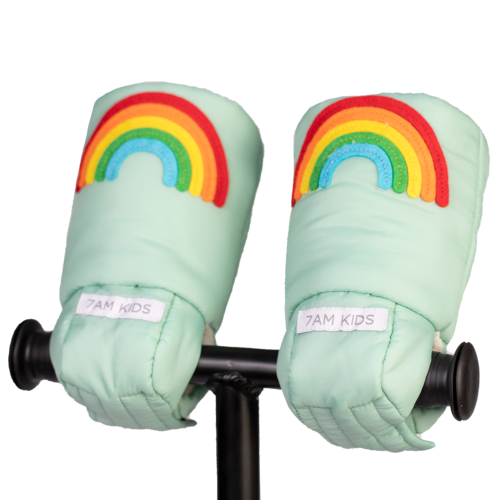 7AM Enfants Warmmuffs step moffen - Regenboog mint