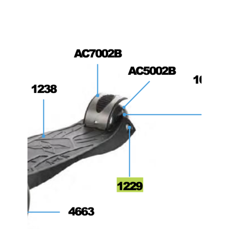 Axle bolt for back wheel Maxi Micro 65mm (1229)