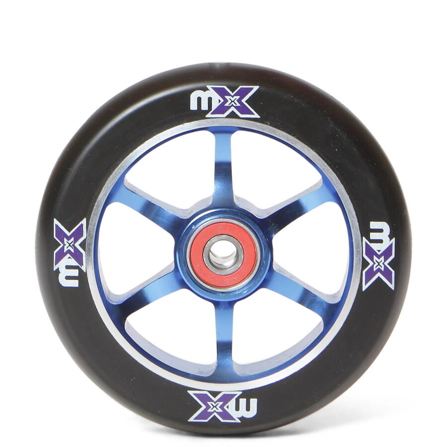 Roue trottinette Freestyle Micro MX 110 mm , Core métallique (MX1202) - Noir/Bleu
