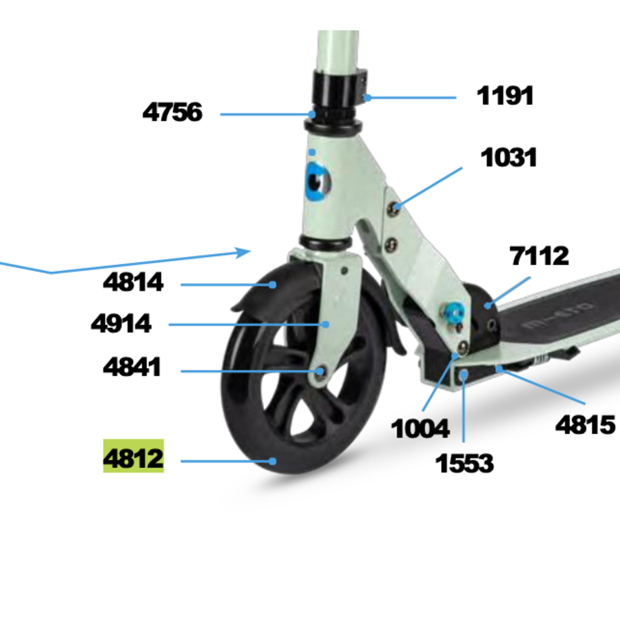 Wheel Micro Speed Deluxe scooter - 180mm (4812)