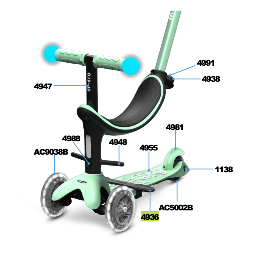 Repose-pieds planche Micro Mini2Grow 4936