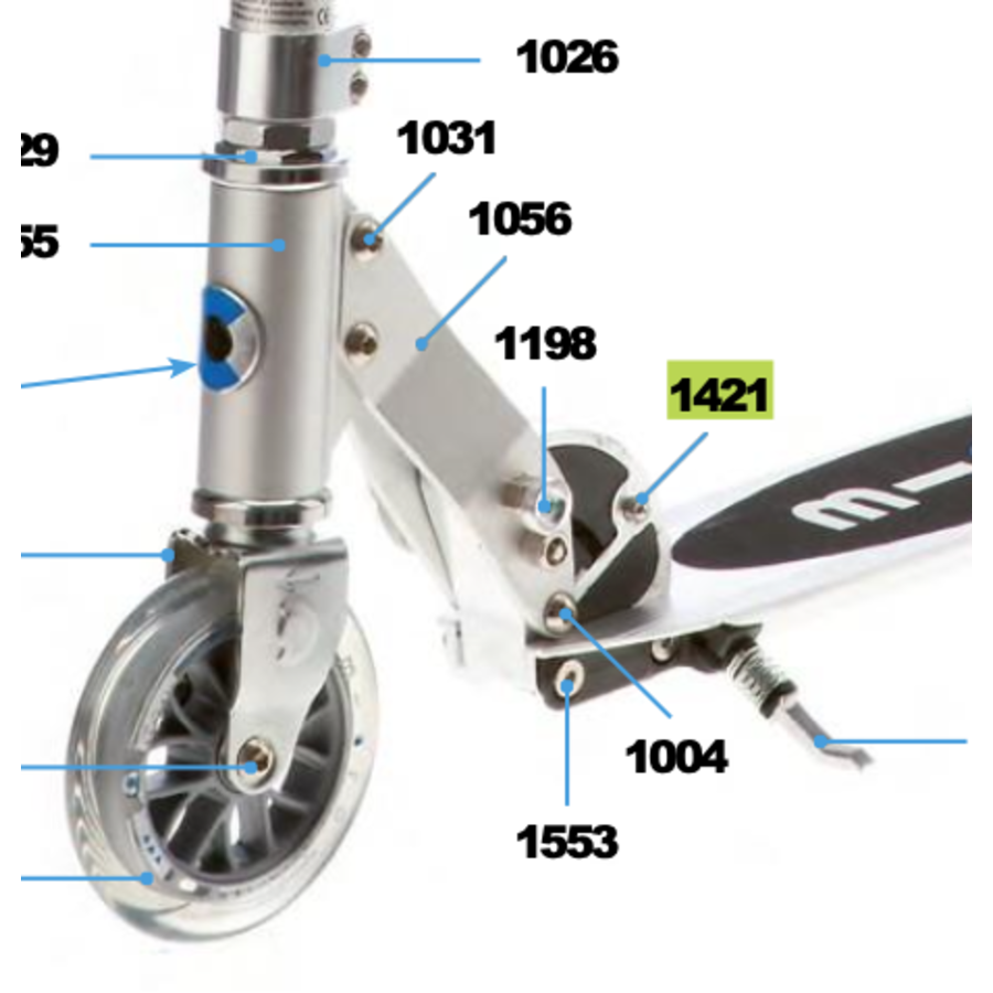 Folding Block 2-wheel scooter (1421)