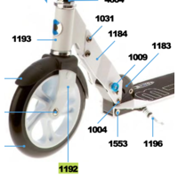 Steering fork Micro White 200mm scooter  (1192)