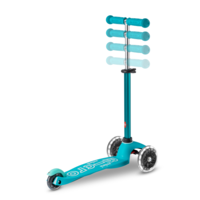 Mini Micro scooter Deluxe LED - 3-wheel children's scooter - Aqua