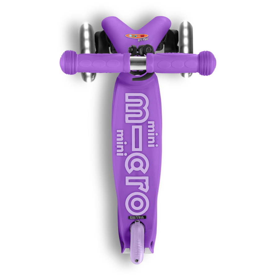 Mini Micro scooter Deluxe LED - 3-wheel children's scooter - Purple