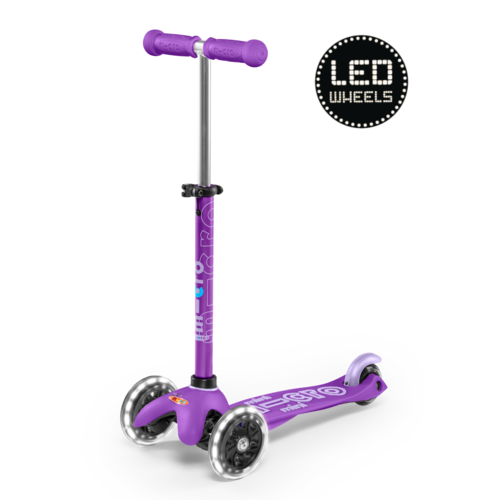 Micro Mini Micro scooter Deluxe LED Purple