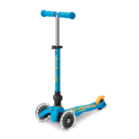 Mini Micro scooter Deluxe foldable LED - 3-wheel children's scooter - Ocean Blue