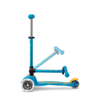 Mini Micro scooter Deluxe foldable LED - 3-wheel children's scooter - Ocean Blue