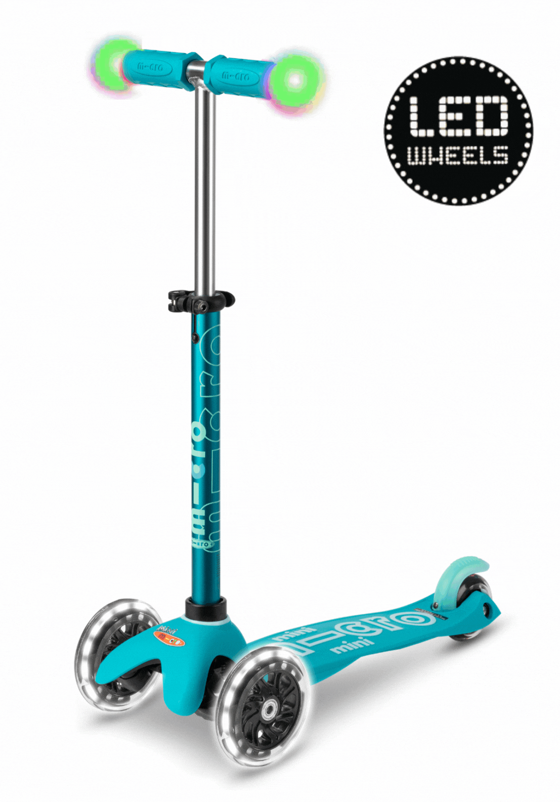 Mini Micro scooter Deluxe LED Magic aqua Free Shipping Micro