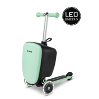 Micro Step Luggage Junior LED - 3-wiel kinderstepkoffer - Mint