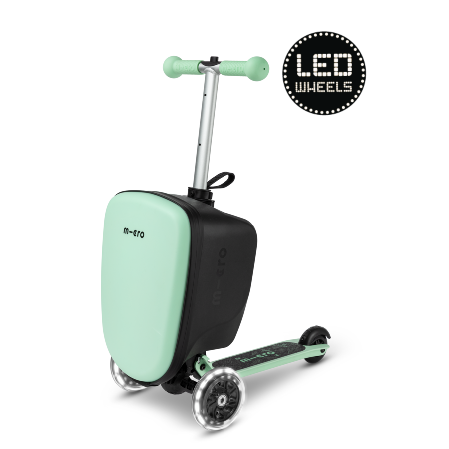 Micro Scooter Luggage Junior LED - 3-wheel kids' scooter case - Mint