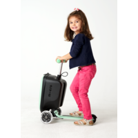 Micro Luggage Junior LED - valise trottinette des enfants 3 roues - Menthe