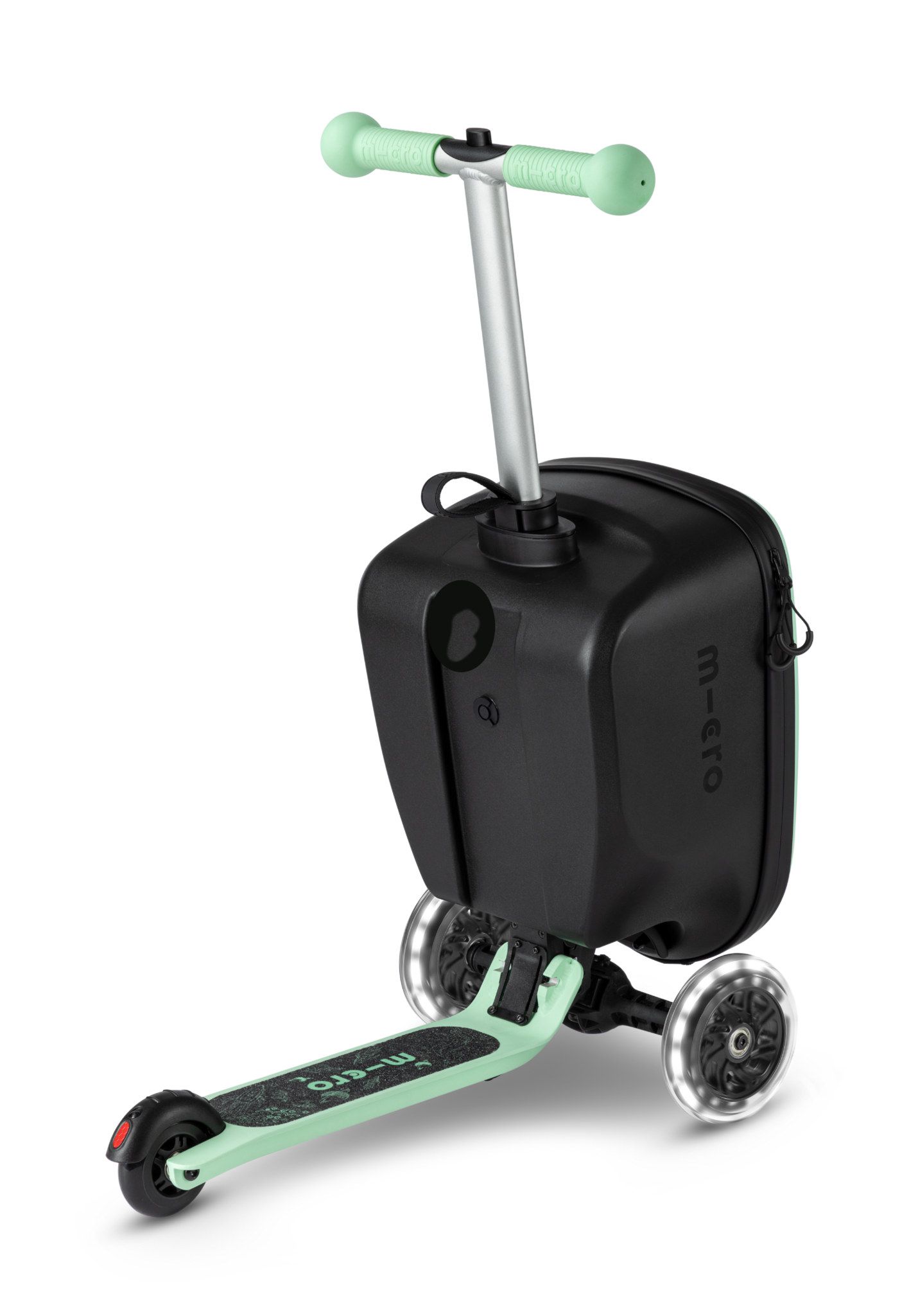 Micro Luggage Junior LED Menthe, Trottinette Micro