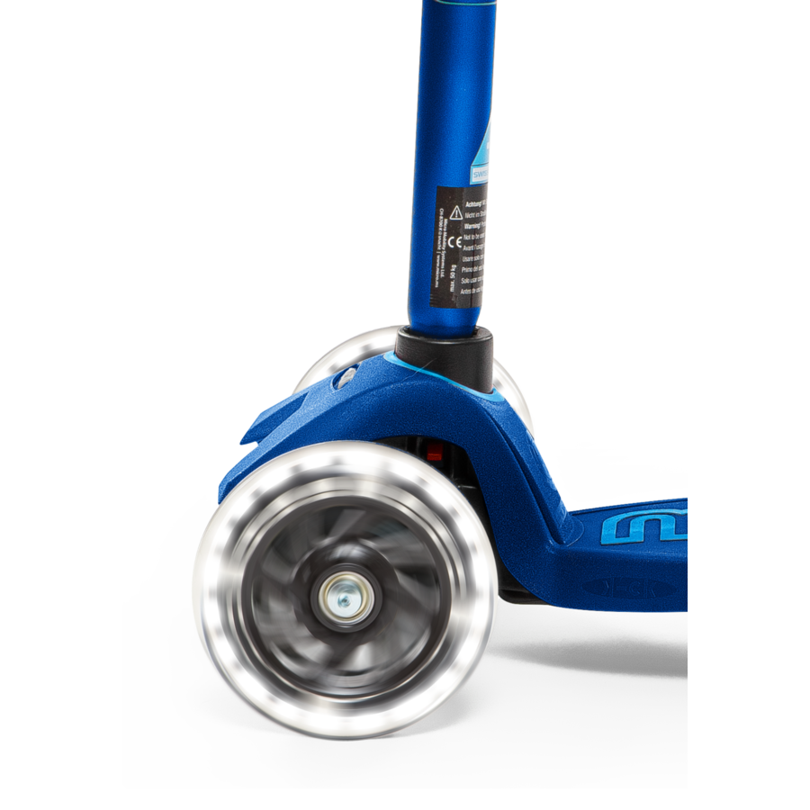 Trottinette Maxi Micro Deluxe LED - trottinette enfant 3 roues - Bleu Foncé