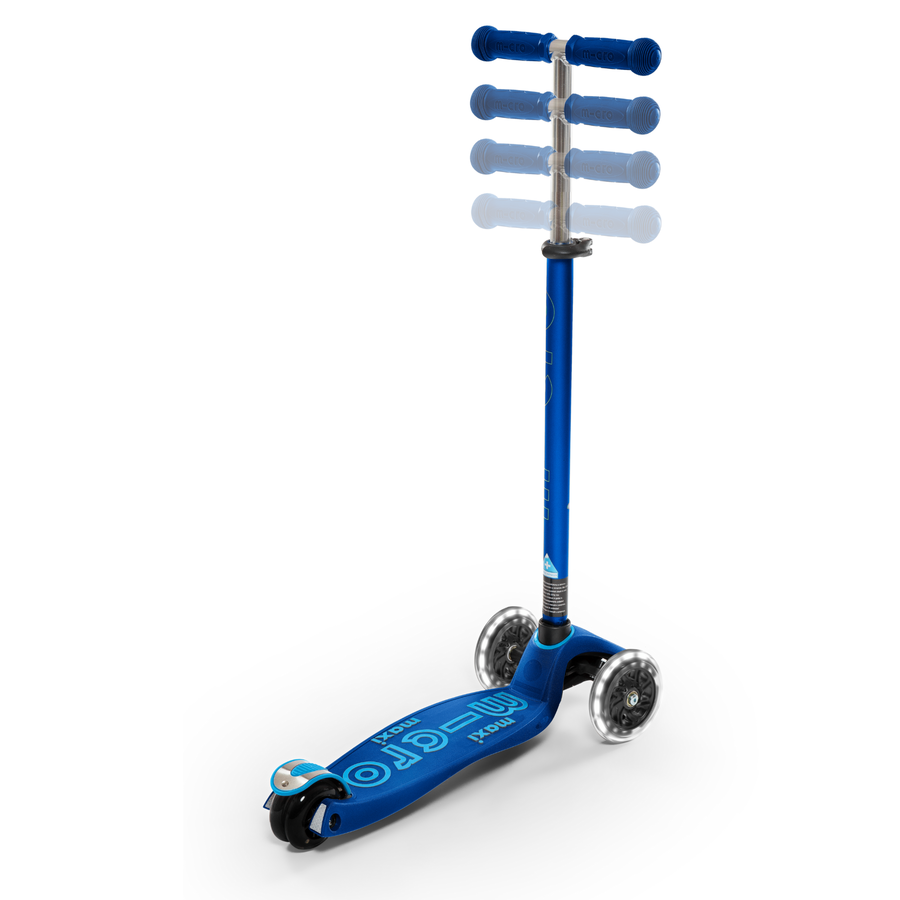 Maxi Micro scooter Deluxe LED - 3-wheel children's scooter - Dark Blue