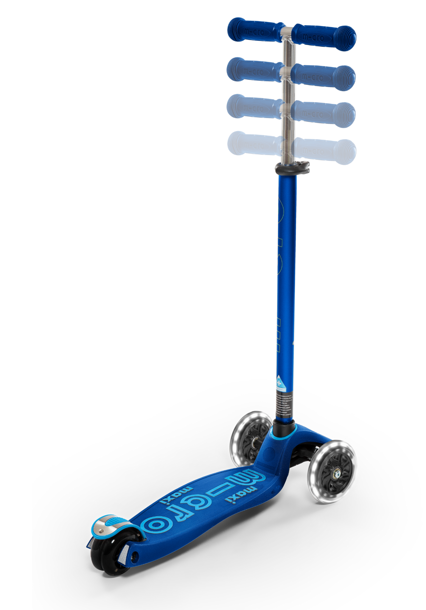 Trottinette enfant Maxi Micro Deluxe pliable Bleu Pétrole LED - Micro  Mobility
