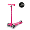 Micro Maxi Micro step Deluxe LED - 3-wiel kinderstep - Roze