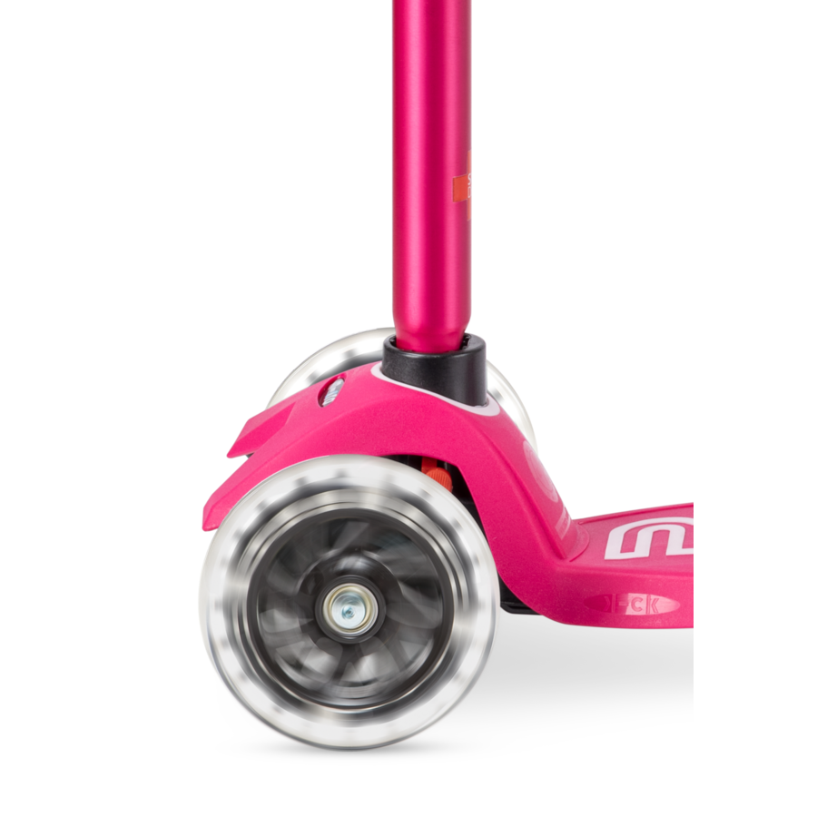 Trottinette Maxi Micro Deluxe LED - trottinette enfant 3 roues - Rose