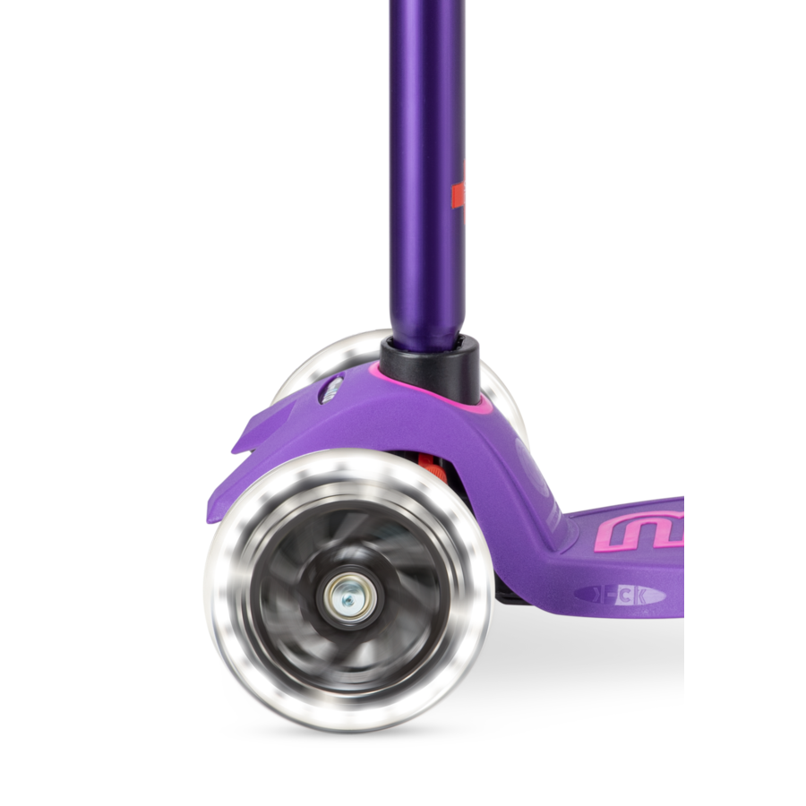 Trottinette Maxi Micro Deluxe LED - trottinette enfant 3 roues - Violet