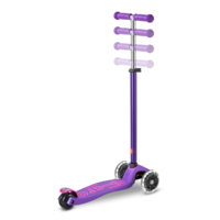 Trottinette Maxi Micro Deluxe LED - trottinette enfant 3 roues - Violet