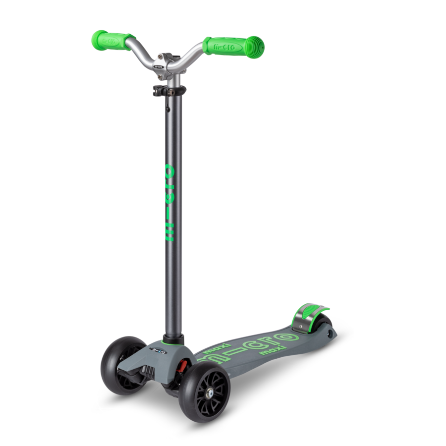 Maxi Micro scooter Deluxe Pro - 3-wheel children's scooter - Grey/Green