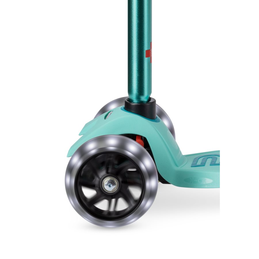 Maxi Micro scooter Deluxe Pro LED - 3-wheel children's scooter - Aqua