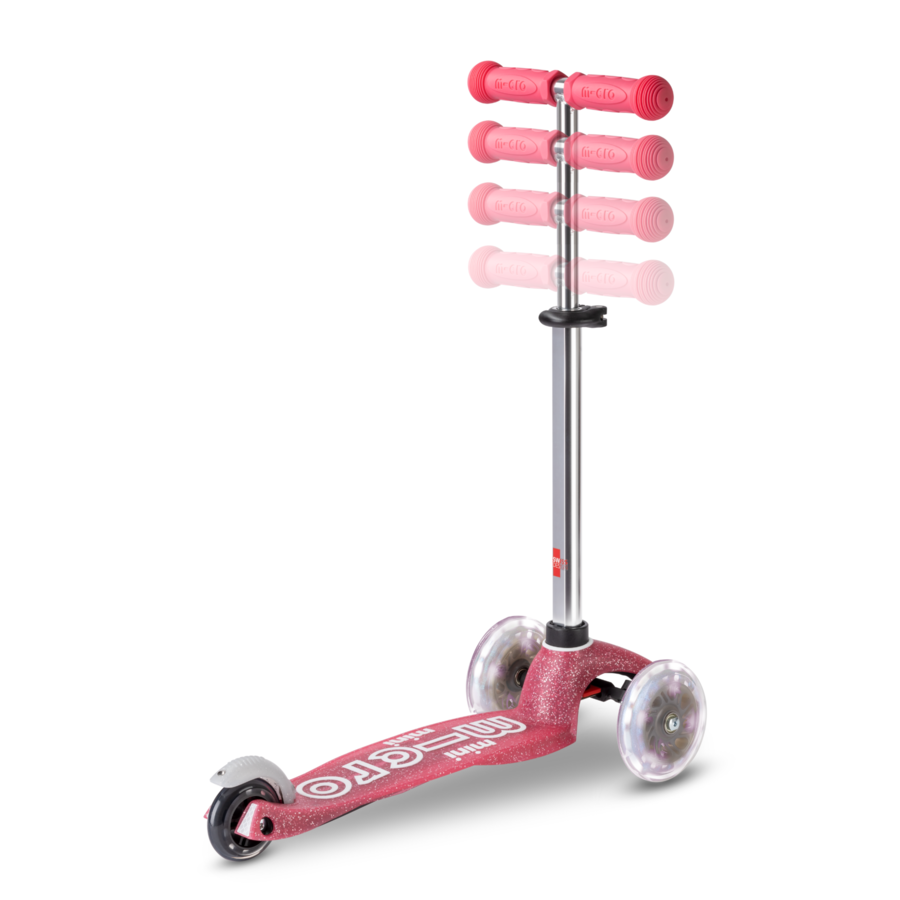 Mini Micro scooter Deluxe Fairy Glitter LED - 3-wheel kids' scooter - Pink