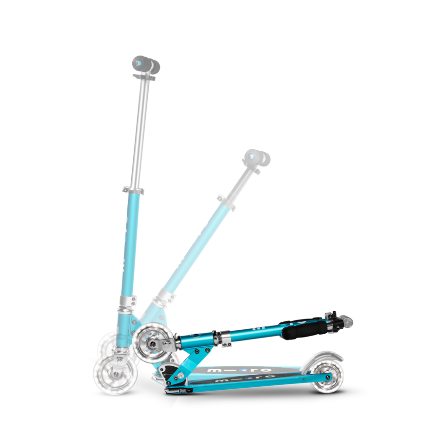 Micro Sprite LED - trottinette pliable 2 roues - Bleu Océan