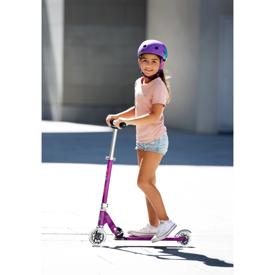 Micro Sprite LED - 2-wheel foldable scooter - Purple Stripes