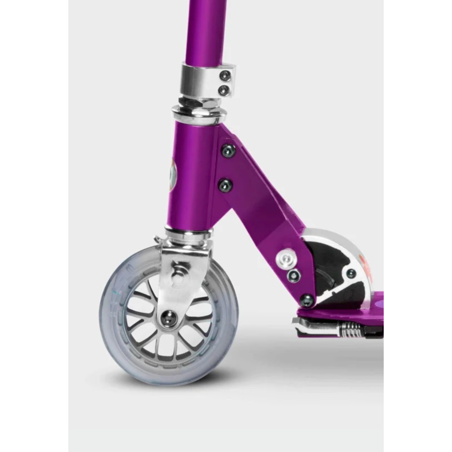 Micro Sprite LED - trottinette pliable 2 roues - Rayures Violettes