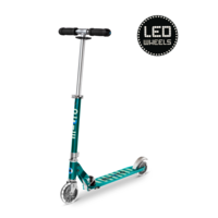 Micro Sprite LED - trottinette pliable 2 roues - Rayures Pétrole