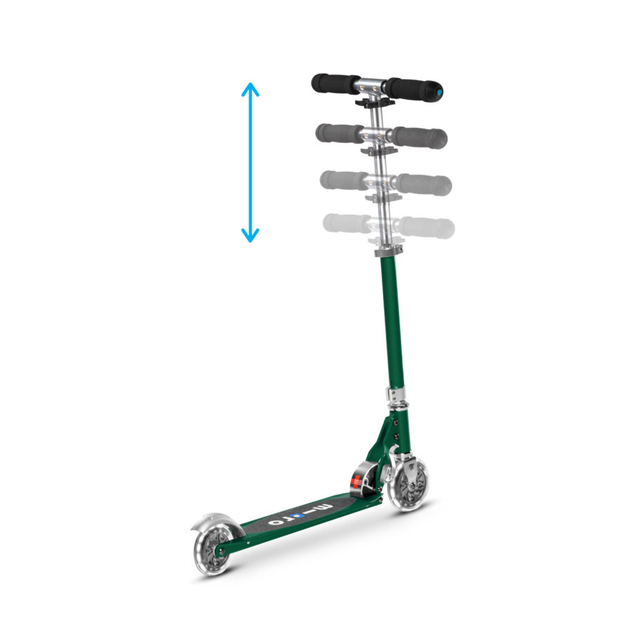 Micro Sprite LED - 2-wheel foldable scooter - Forest Green