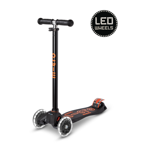 Micro Trottinette Maxi Micro Deluxe LED Noir