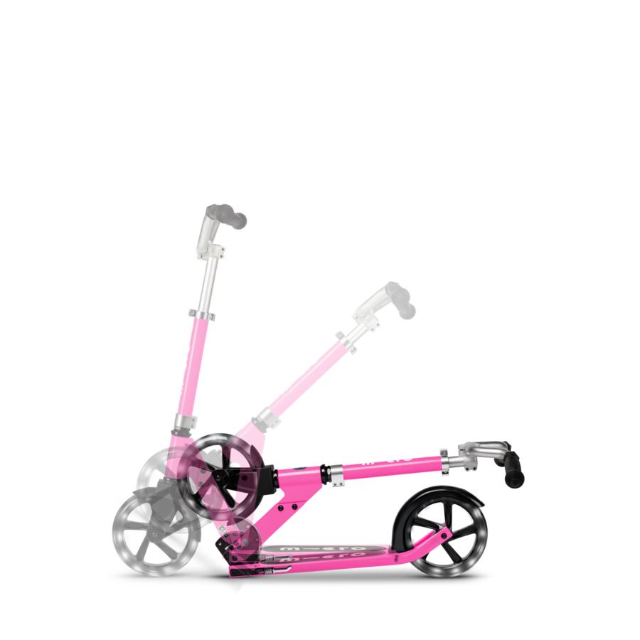 Micro Cruiser LED - 2-wheel foldable scooter kids - 200mm wheels - Pink